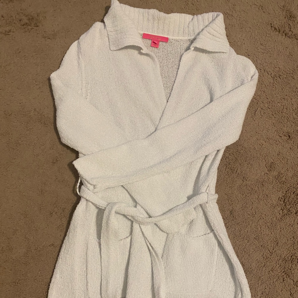 White wrap Lilly sweater